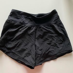 Black lululemon running shorts 4 inch inseam